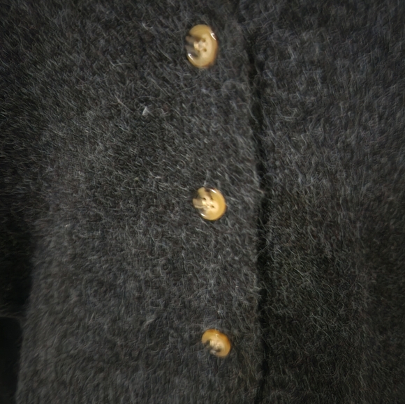 Love tree Size L Charcoal Gray dropped should cropped sweater - Picture 3 of 6